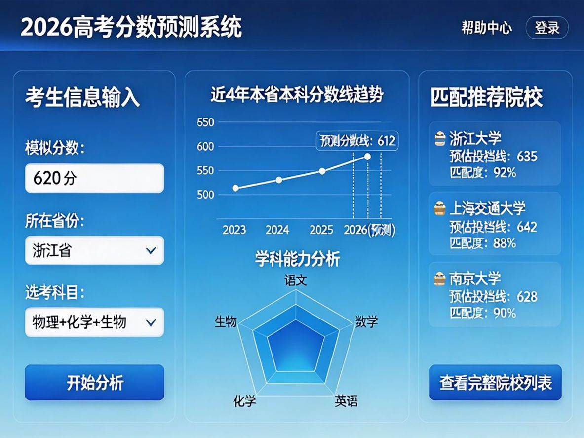 2026高考分数预测系统