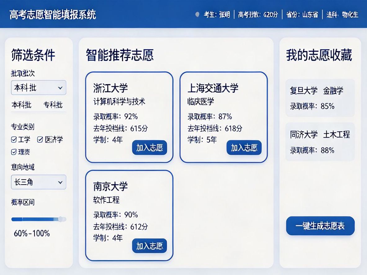 高考志愿智能填报系统